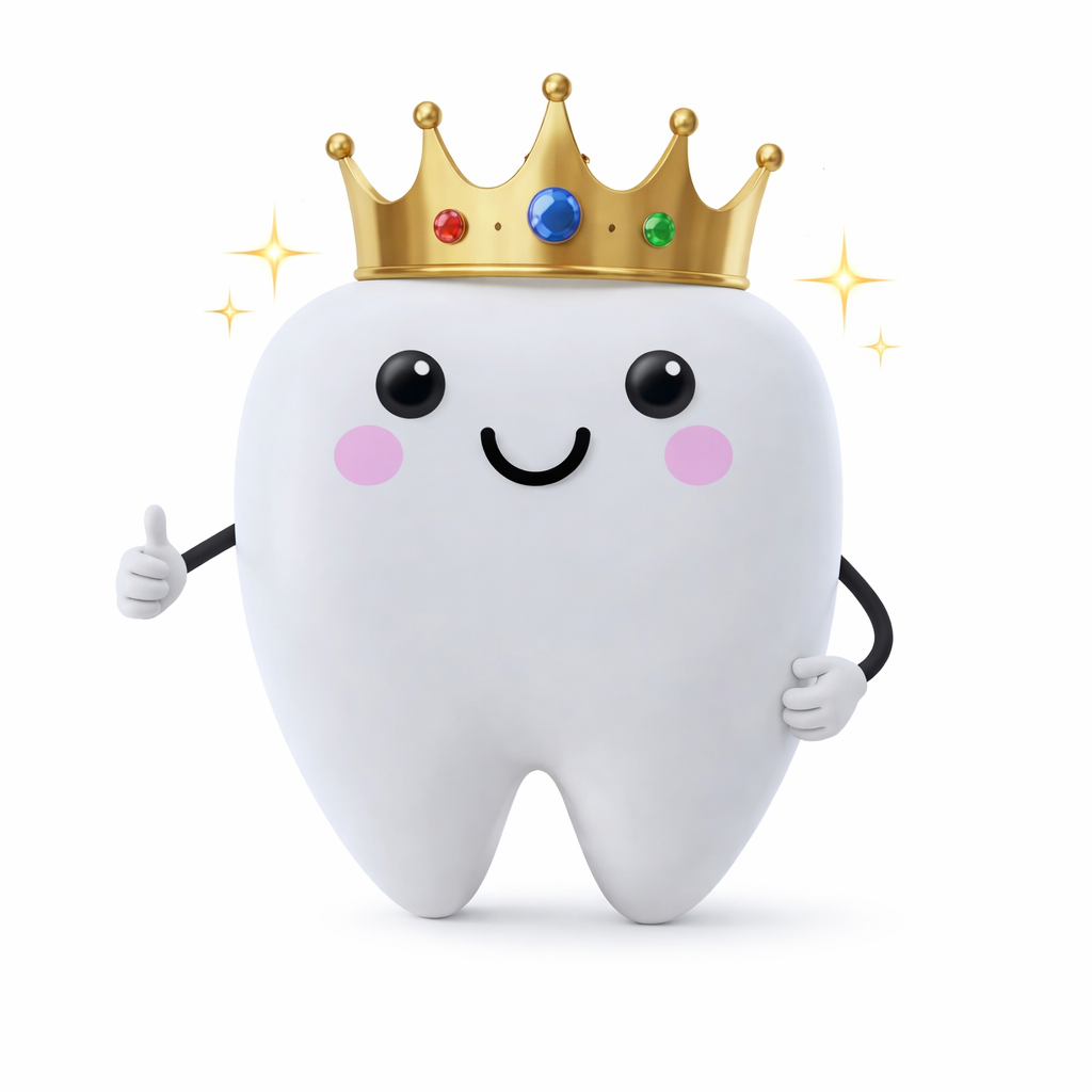 Teeth crown icon — Happy tooth